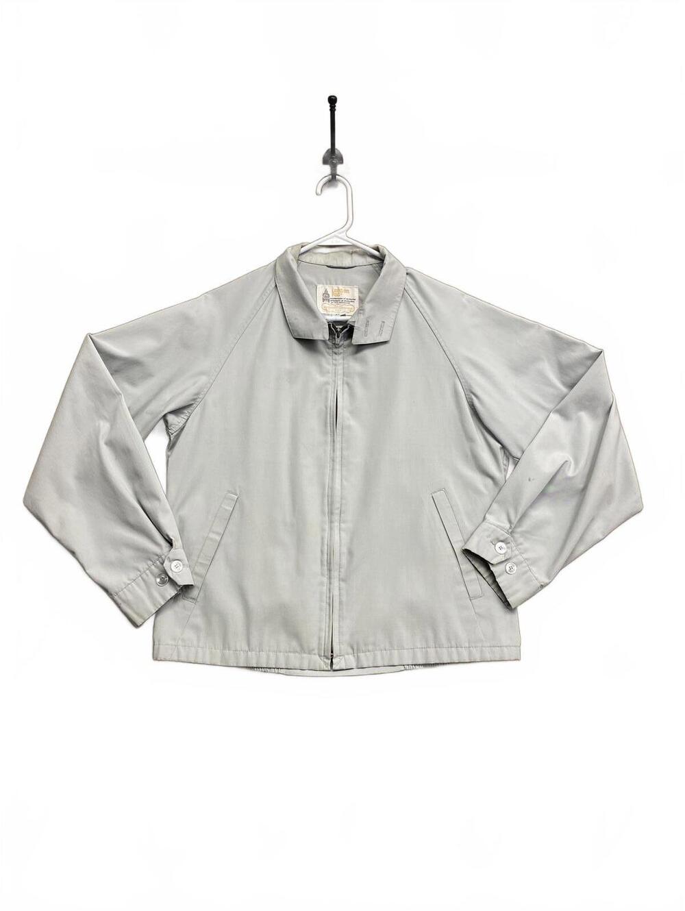 Vintage 80's 90's London Fog Light Grey Jacket with Zip Closure Canada Size 40R